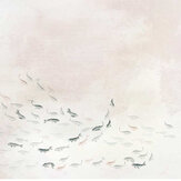 Panoramique Koi Linen Mural - Cygne - Coordonne. Cliquez pour en savoir plus et lire la description.