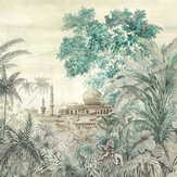 Panoramique Taj Mahal Linen Mural - Printemps - Coordonne. Cliquez pour en savoir plus et lire la description.