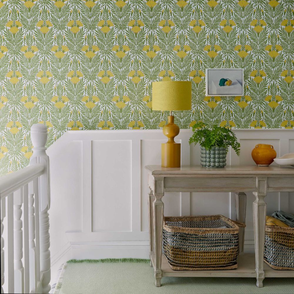 Floral Fanfare by 1838 Wallcoverings - Vivid Yellow - Wallpaper ...