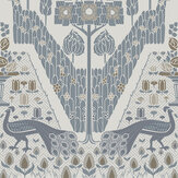 Peacock Topiary Wallpaper - Monochrome - by 1838 Wallcoverings. Click for more details and a description.