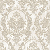 Damasco Platino Wallpaper - Cream Brown - by Galerie. Click for more details and a description.