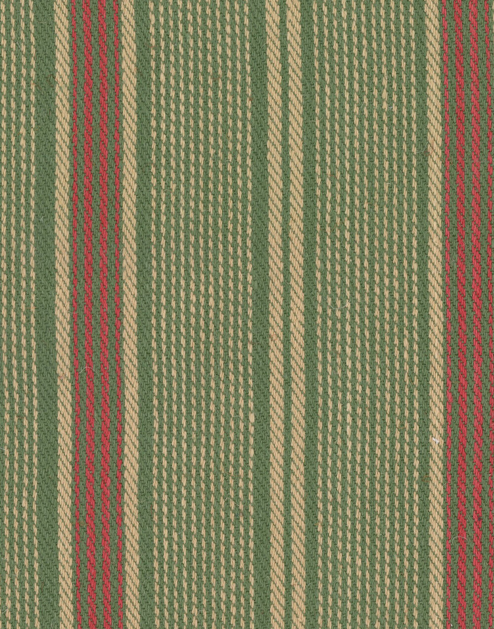 Tyrolean Stripes Fabric - Green/ Red/ Taupe - by Mind the Gap