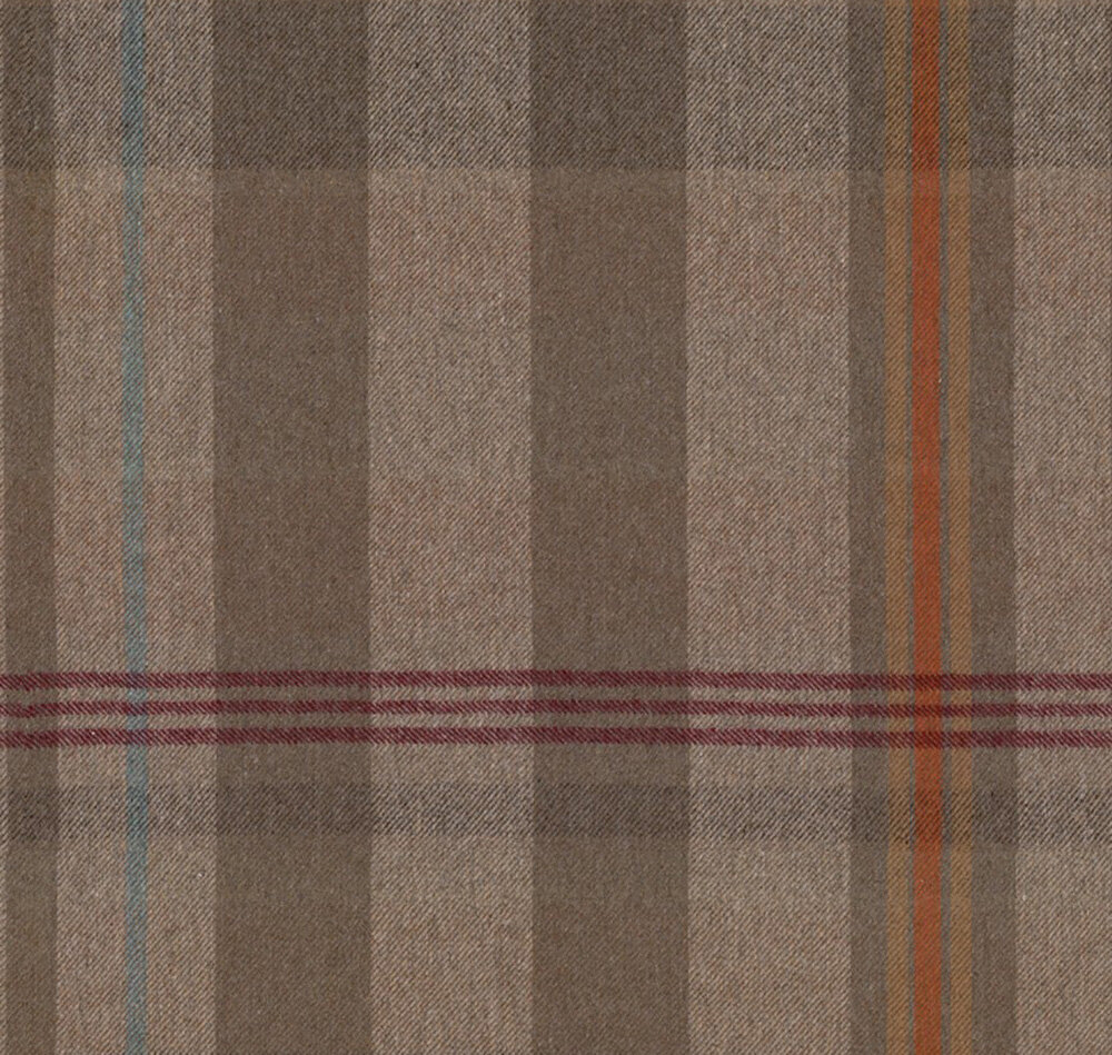 Chalet Fabric - Brown/ Orange/ Taupe/ Mint - by Mind the Gap