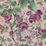Papier peint Floribunda - Rosé - 1838 Wallcoverings. Cliquez pour en savoir plus et lire la description.