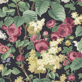 Floribunda Wallpaper - Midnight - by 1838 Wallcoverings. Click for more details and a description.
