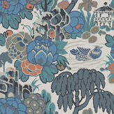 Mandarin Garden Wallpaper - Ink - by 1838 Wallcoverings. Click for more details and a description.