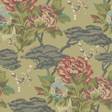 Paeonia Wallpaper - Lacquer - by 1838 Wallcoverings. Click for more details and a description.