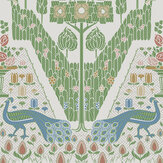 Peacock Topiary Wallpaper - Fern - by 1838 Wallcoverings. Click for more details and a description.