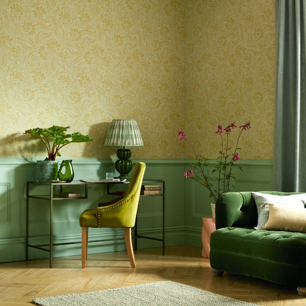 Eden Wallpaper - Mellow Yellow - by 1838 Wallcoverings