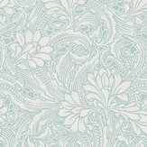 Eden Wallpaper - Soft Teal - by 1838 Wallcoverings. Click for more details and a description.