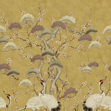 Kyoto Blossom Mural - Golden Yellow - by 1838 Wallcoverings. Click for more details and a description.
