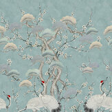 Kyoto Blossom Mural - Mist - by 1838 Wallcoverings. Click for more details and a description.