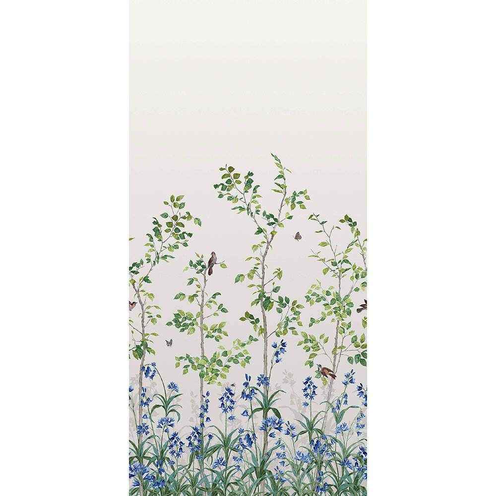 Bird & Bluebell Mural - Ceviche - by Little Greene