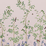 Panoramique Bird & Bluebell Mural - Argile de Chine - Little Greene. Cliquez pour en savoir plus et lire la description.