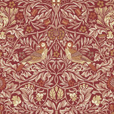 Bird Wallpaper - Madder / Weld - by Morris. Click for more details and a description.