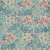 Bower Wallpaper - Indigo / Barbed Berry - by Morris. Click for more details and a description.