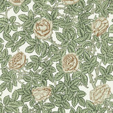 Rambling Rose Wallpaper - Leafy Arbour / Pearwood - by Morris. Click for more details and a description.