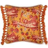 Namlos Linen Cushion - Ochre/ Red - by Mind the Gap. Click for more details and a description.