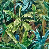 Panoramique Palm Paradise Mural - Bleu / vert - Metropolitan Stories. Cliquez pour en savoir plus et lire la description.