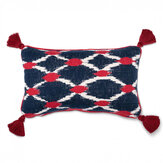 Seebensee Rectangle Cushion - Blue/ Red/ White - by Mind the Gap. Click for more details and a description.