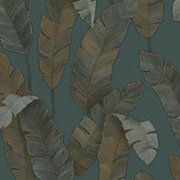 Papier peint Balinese Palms - Sarcelle - Metropolitan Stories. Cliquez pour en savoir plus et lire la description.