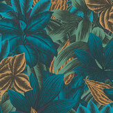 Papier peint Garden of Bali - Bleu - Metropolitan Stories. Cliquez pour en savoir plus et lire la description.