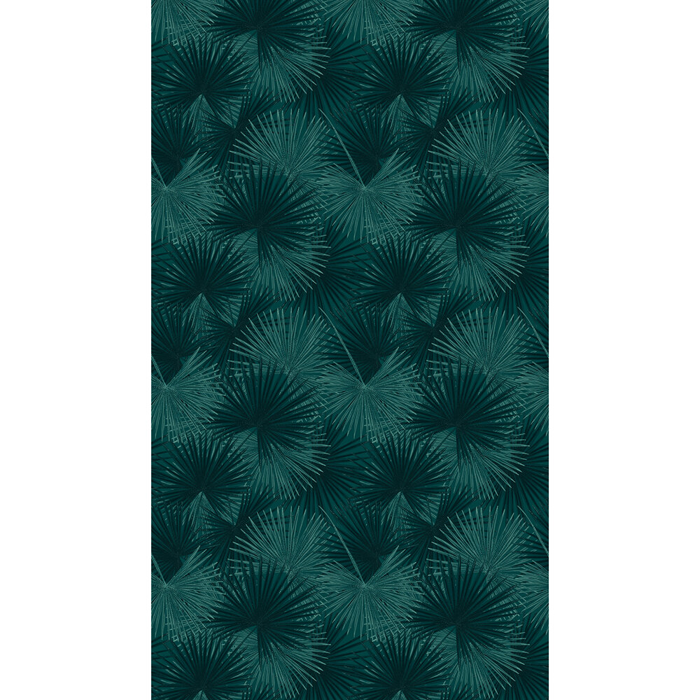 Fan Palm Mural - Dark Green - by Metropolitan Stories