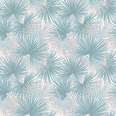 Panoramique Fan Palm Mural - Bleu clair - Metropolitan Stories. Cliquez pour en savoir plus et lire la description.