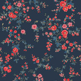 Millfield Blossom Wallpaper - Navy Blue - by Cath Kidston . Click for more details and a description.