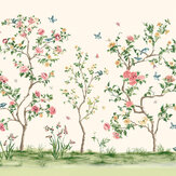 Oriental Flower Tree Large  Mural - Cream - by Origin Murals. Click for more details and a description.