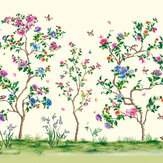 Oriental Flower Tree Large  Mural - Ivory - by Origin Murals. Click for more details and a description.
