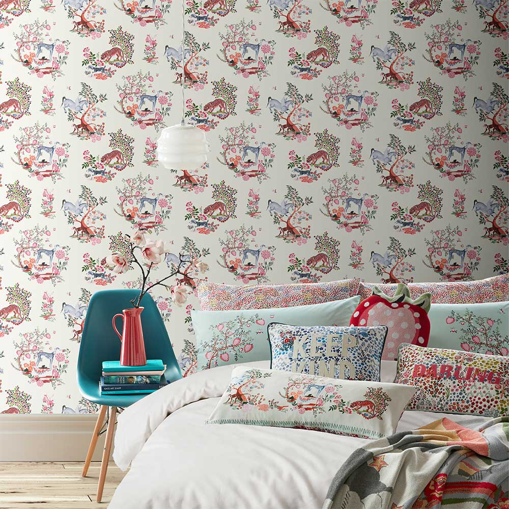 Painted Kingdom Wallpaper - Cream - by Cath Kidston 