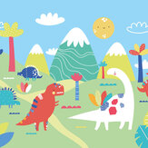 Dinosaur Land Large  Mural - Green - by Origin Murals. Click for more details and a description.