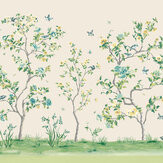 Oriental Flower Tree Medium  Mural - Natural - by Origin Murals. Click for more details and a description.