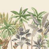 Tropical Palm Trees Medium Mural - Natural - by Origin Murals. Click for more details and a description.