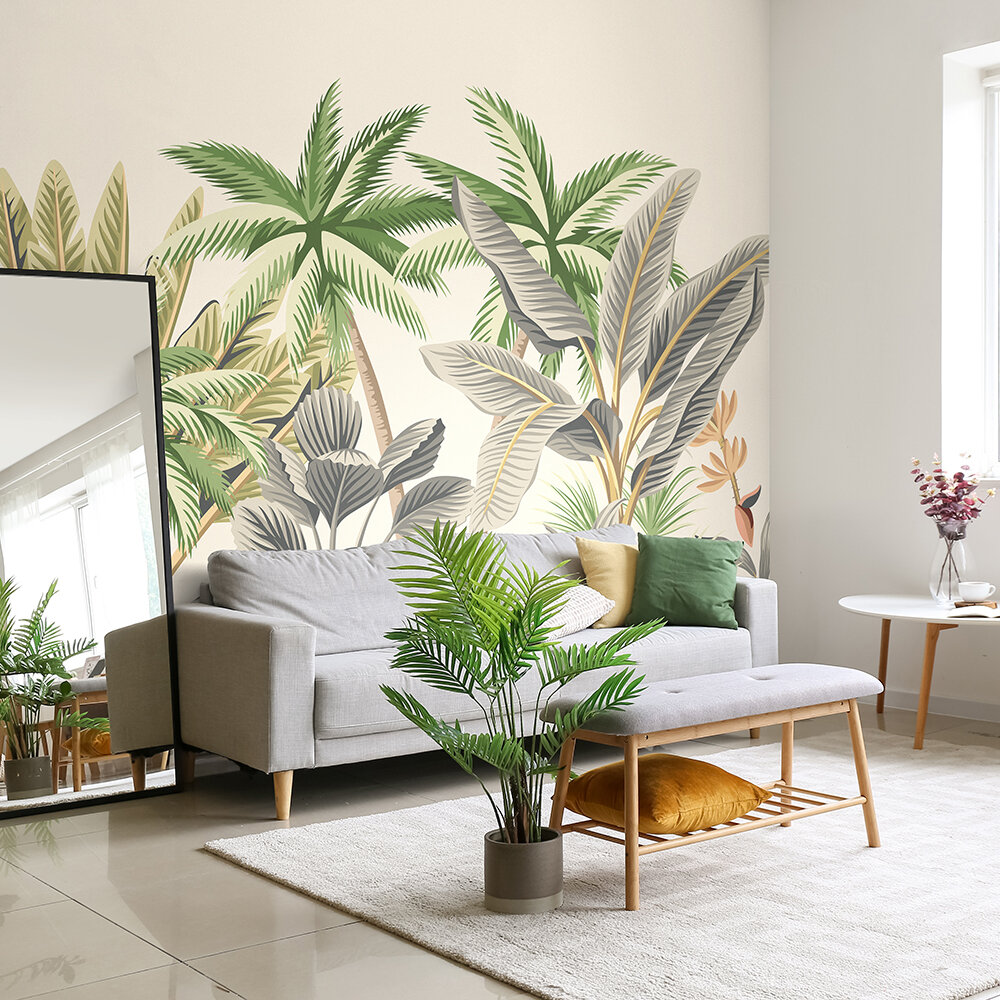 Tropical Palm Trees Medium by Origin Murals - Natural - Mural ...