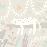 Sleeping Jungle Leopard Medium  Mural - Grey - by Origin Murals. Click for more details and a description.