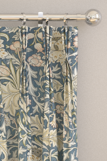 Trent Curtains - Woad Blue - by Morris. Click for more details and a description.