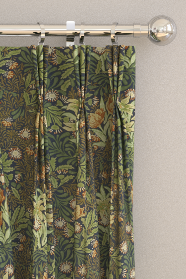 Bower  Curtains - Indigo - by Morris. Click for more details and a description.