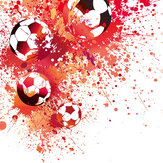 Football Splash Medium Mural - Red - by Origin Murals. Click for more details and a description.