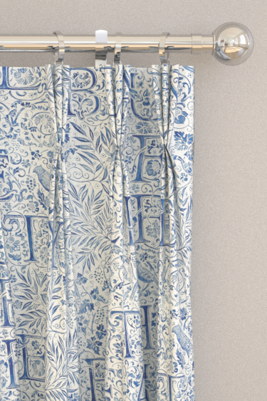 The Beauty of Life Curtains - Indigo - by Morris. Click for more details and a description.