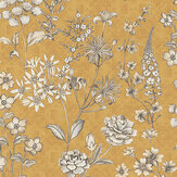 Stockholm Floral Wallpaper - Ochre - by Metropolitan Stories. Click for more details and a description.