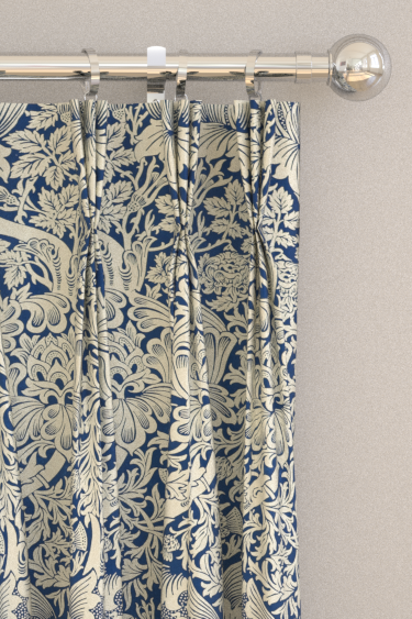 Rose & Thistle Curtains - Indigo - by Morris. Click for more details and a description.