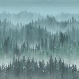 Panoramique Stockholm Forest Mural - Bleu - Metropolitan Stories. Cliquez pour en savoir plus et lire la description.