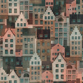 Panoramique Stockholm Houses Mural - Aube - Metropolitan Stories. Cliquez pour en savoir plus et lire la description.