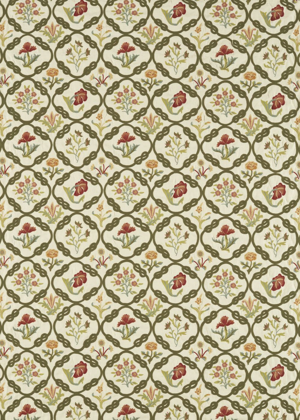 Mays Coverlet Fabric - Twining Vine - by Morris