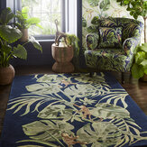 Monkey Business Rug - Indigo - by Clarke & Clarke. Click for more details and a description.