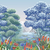 Panoramique Elysium Mural - Cobalt - Osborne & Little. Cliquez pour en savoir plus et lire la description.