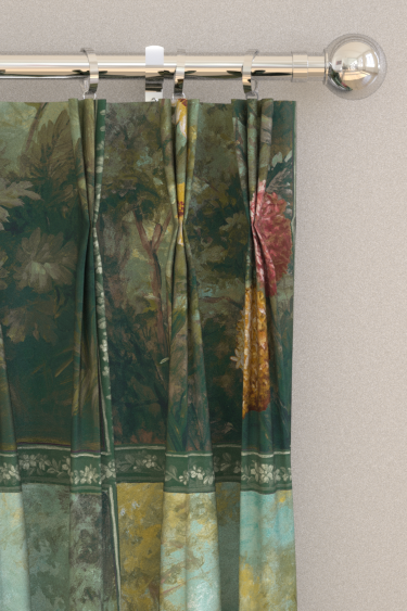 Artus Velvet Curtains - Forest  - by Clarke & Clarke. Click for more details and a description.