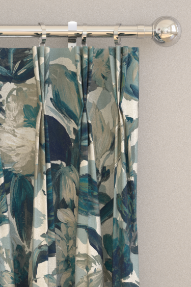 Liliam Curtains - Denim / Ivory - by Clarke & Clarke. Click for more details and a description.